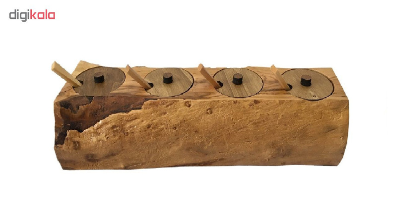 جا ادویه ای 4 پارچه آرونی طرح روستیک مدل MIKA جا ادویه ای 4 پارچه آرونی طرح روستیک مدل MIKA