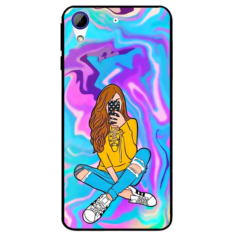 کاور مگافون طرح دخترانه مدل 7592 مناسب برای گوشی موبایل اچ تی سی Desire 728   