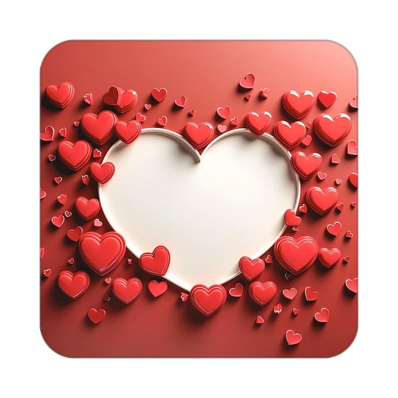 زیر لیوانی کاکتی طرح عاشقانه مدل mp37296