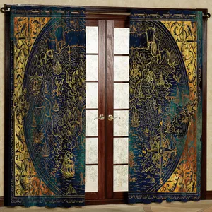 پرده مدل نقشه هازان پانچی کد 2252 سایز 140x200 سانتی متر