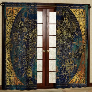 پرده مدل نقشه هازان پانچی کد 2252 سایز 140x200 سانتی متر