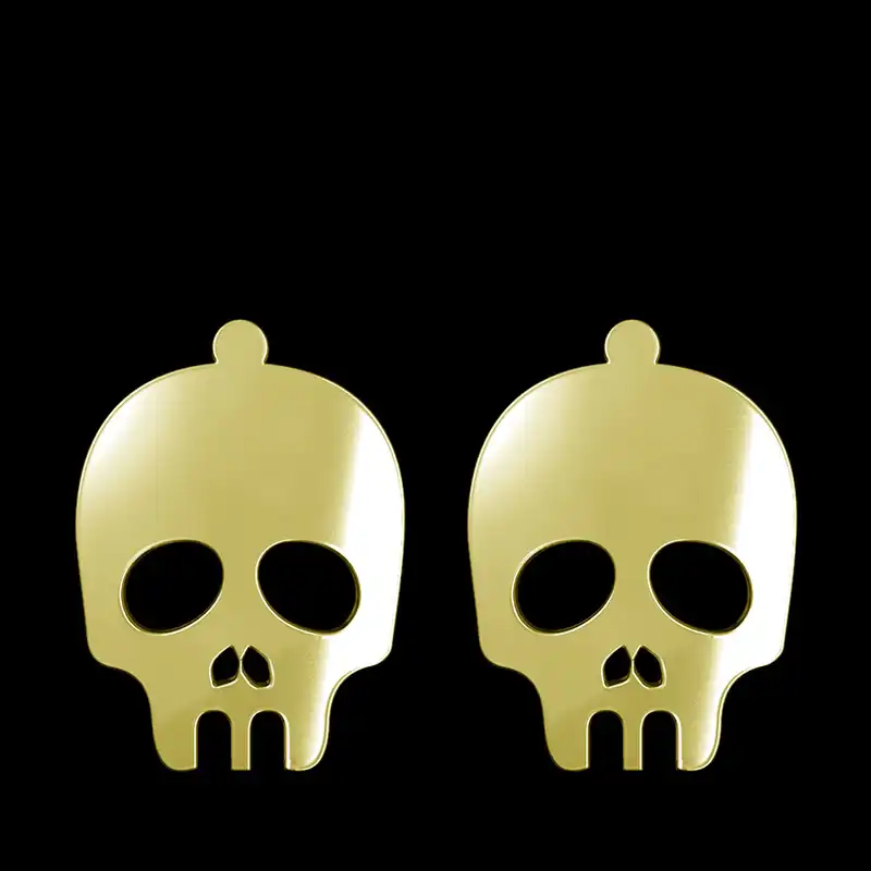 گوشواره طلا 18 عیار زنانه مدوپد مدل جمجمه کد GA1-15694