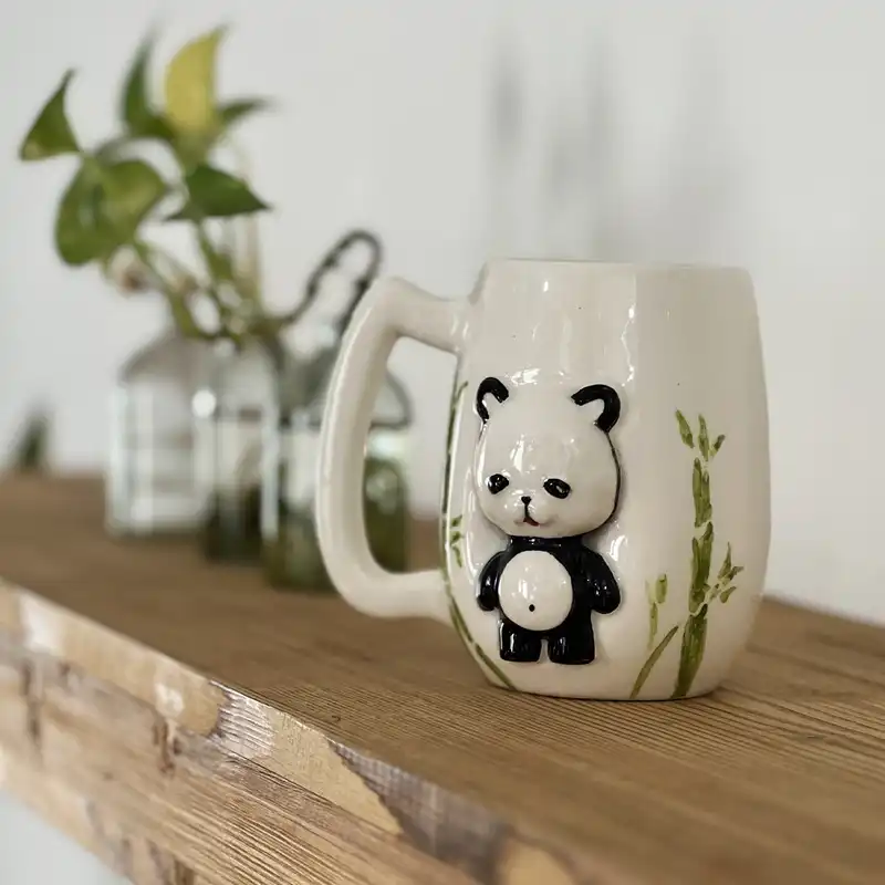 لیوان سرامیکی پاندا مدل 3D