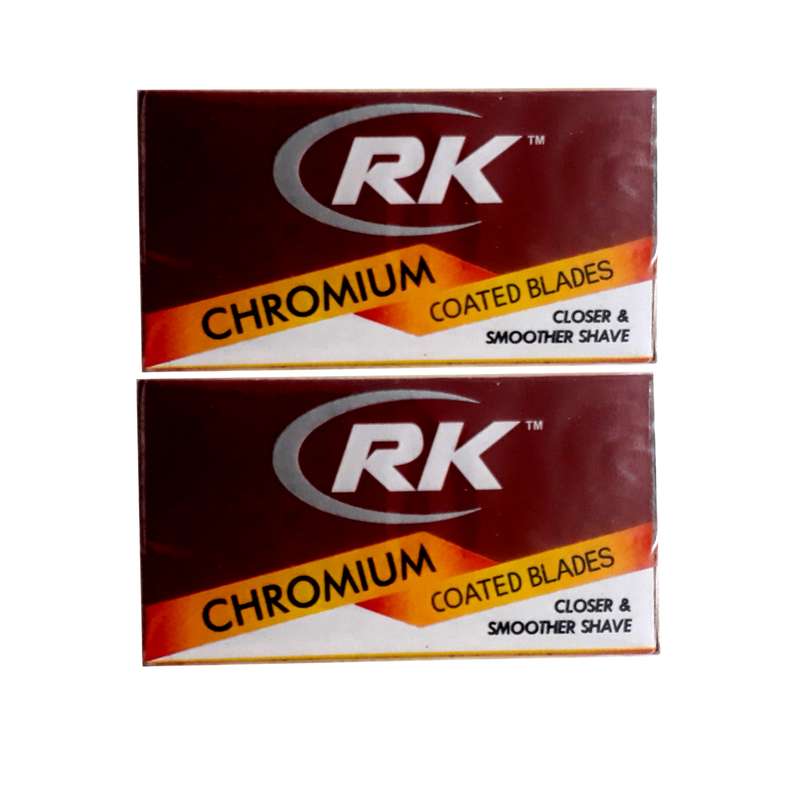 تیغ یدک سنتی آر کی مدل chromium کد 2 مجموعه 2 عددی تیغ یدک سنتی آر کی مدل chromium کد 2 مجموعه 2 عددی