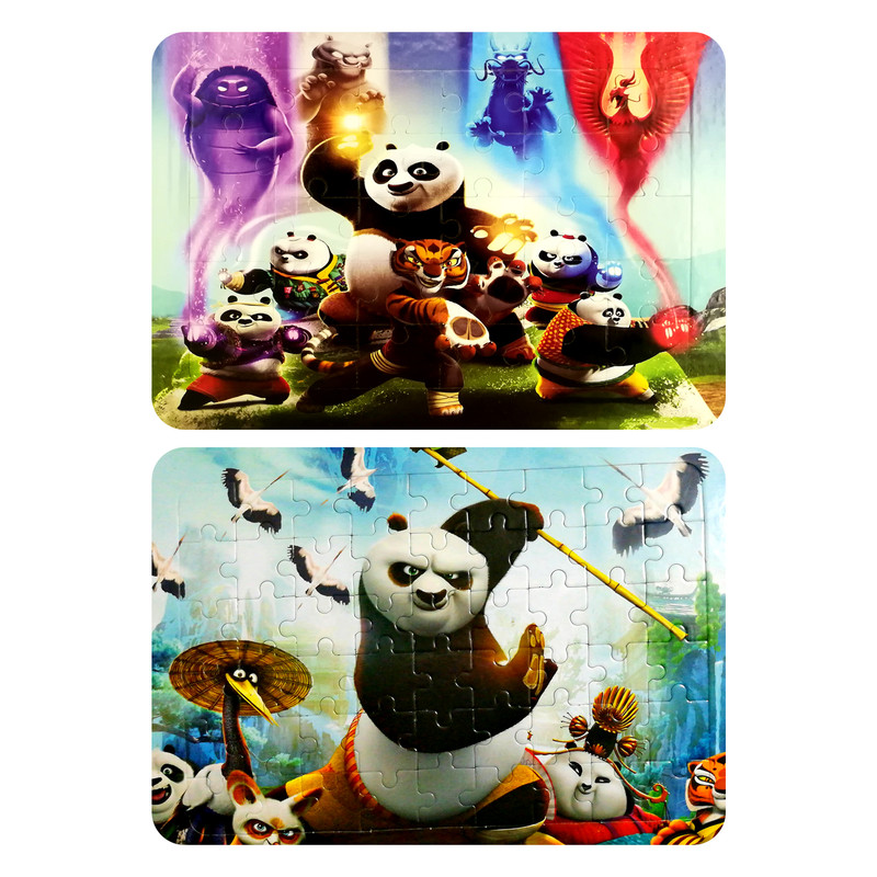 پازل 30 تکه طرح انیمیشن پاندای کونگ فو کار کد M-714 مجموعه 2 عددی