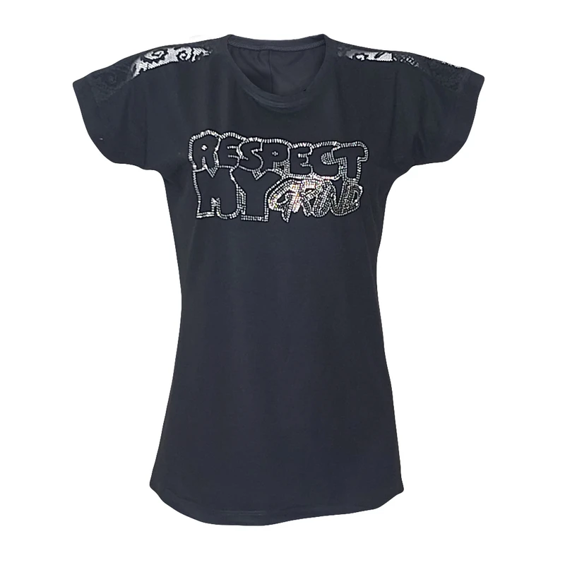 تی شرت آستین کوتاه زنانه مدل دانتل