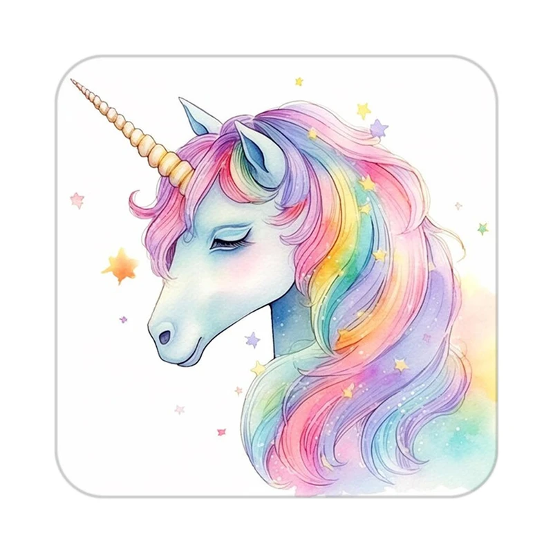 زیر لیوانی کاکتی طرح اسب تک شاخ و یونیکورن مدل mp33098