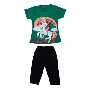 ست تی شرت و شلوارک دخترانه کد Z84