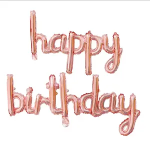 بادکنک فویلی مدل نوشته happy birthday