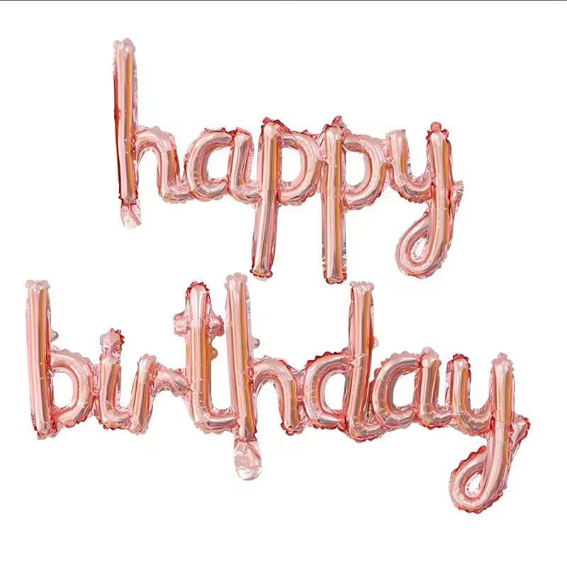 بادکنک فویلی مدل نوشته happy birthday
