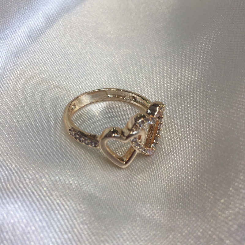 انگشتر دخترانه مدل قلب کد 02