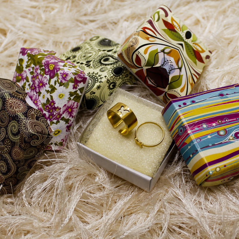 انگشتر زنانه طرح پروانه کد RKH_1058 مجموعه 2 عددی