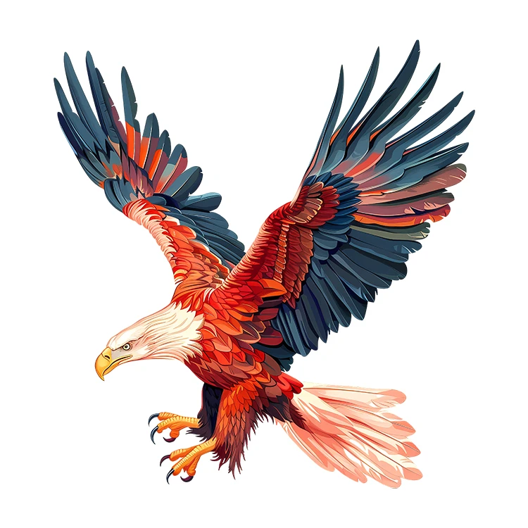 استیکر پارچه و لباس پاد آفرین مدل عقاب کد S5539