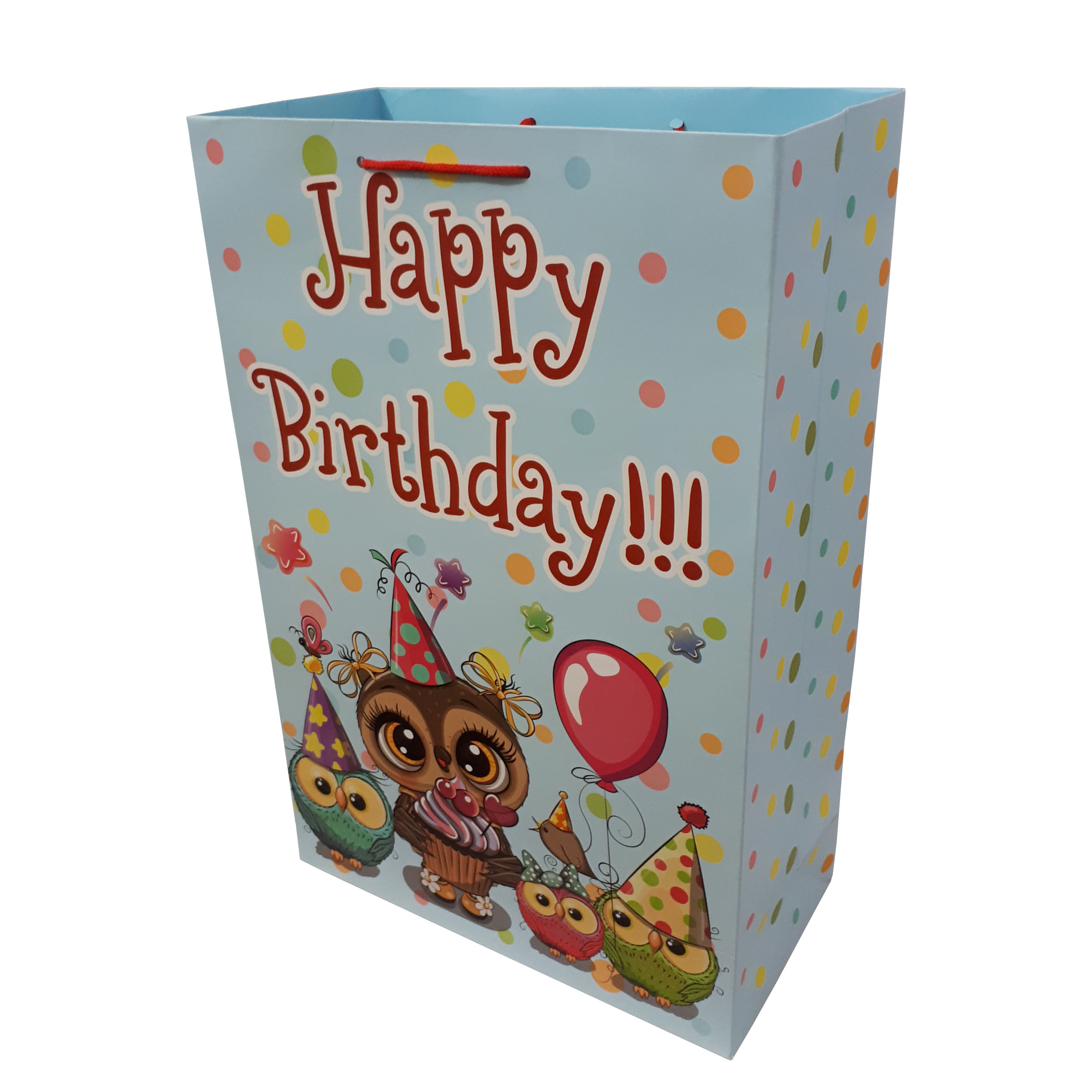 پاکت هدیه طرح جغد مدل Happy Birthday کد 24218