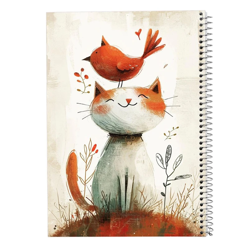 دفتر ژورنال نویسی 50 برگ مدوپد مدل نقطه ای طرح موجودات فانتزی کد DF17038