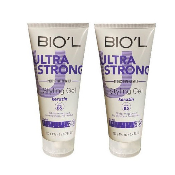 ژل حالت دهنده مو بیول مدل ULTRA STRONG حجم 200 میلی لیتر بسته دو عددی