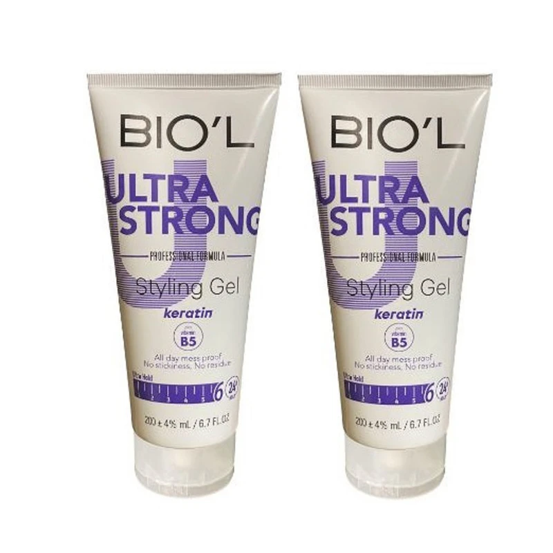 ژل حالت دهنده مو بیول مدل ULTRA STRONG حجم 200 میلی لیتر بسته دو عددی