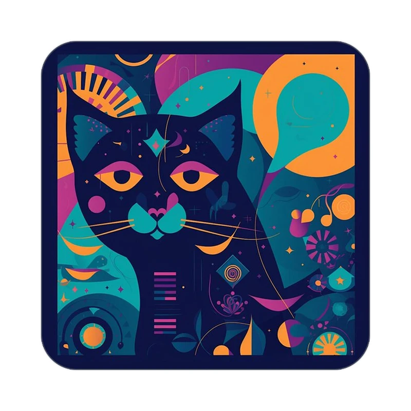 زیر لیوانی کاکتی طرح حیوانات رنگی مدل mp25707