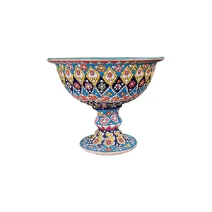 میوه خوری سفالی مدل میناکاری کد 01