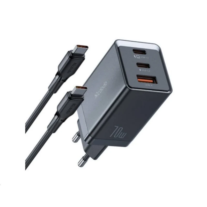 شارژر دیواری 70 وات مک دودو مدل CH-1543  به همراه کابل USB-C
