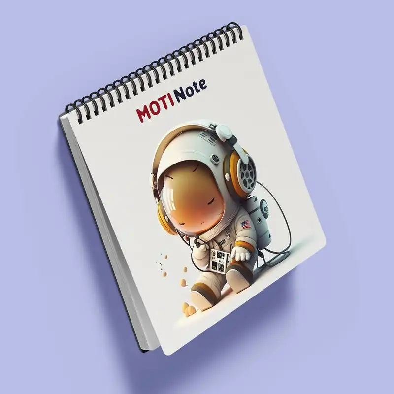 دفترچه یادداشت موتی طرح فضانورد