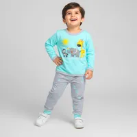 ست تی شرت و شلوار بچگانه مدل فیل و زرافه