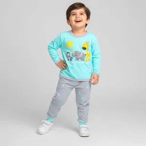 ست تی شرت و شلوار بچگانه مدل فیل و زرافه