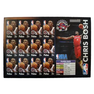 تمبر یادگاری مدل بسکتبال کریس باش کد bg-1593 مجموعه 12 عددی