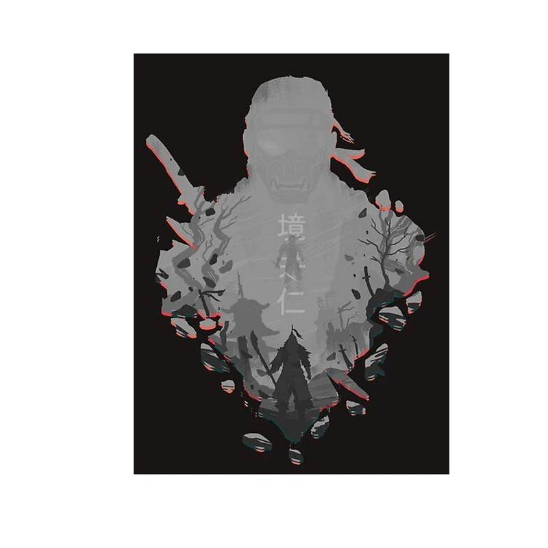 استیکر لپ تاپ و موبایل مدل بازی طرح شبح تسوشیما Ghost of Tsushima کد 4300