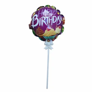 بادکنک فویلی مدل پایه دار طرح هپی کد S1