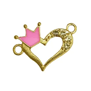 آویز دستبند طرح قلب تاج دار کد AD 343