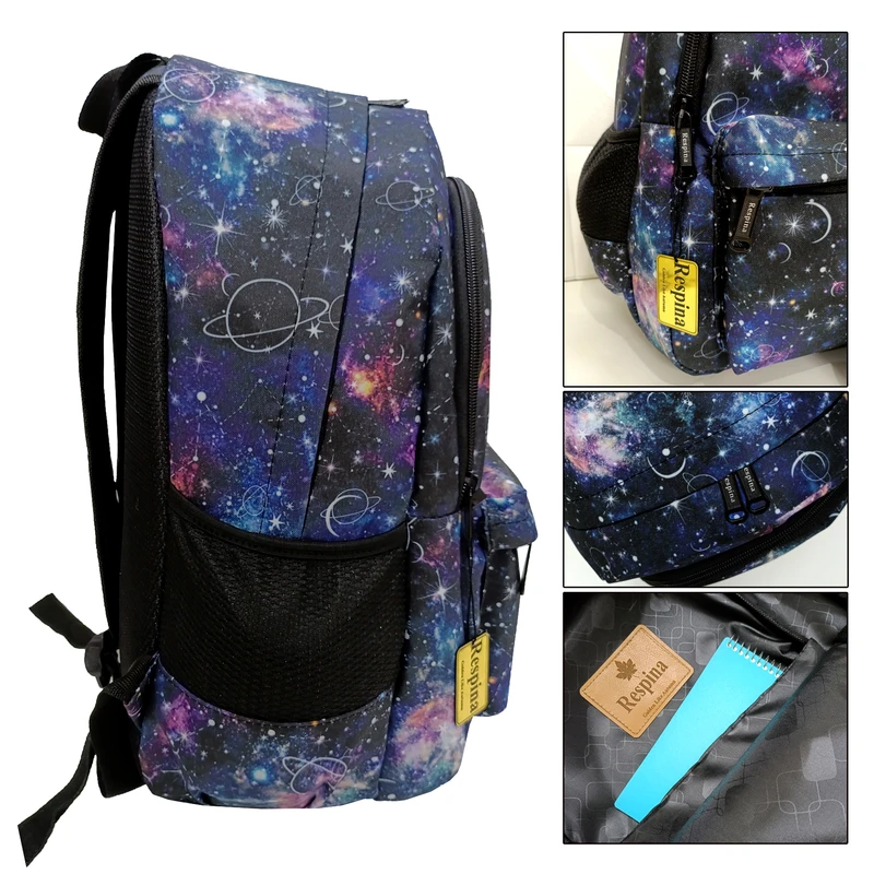 عکس شماره 4 : کوله پشتی رسپینا مدل کهکشان زحل به همراه جامدادی