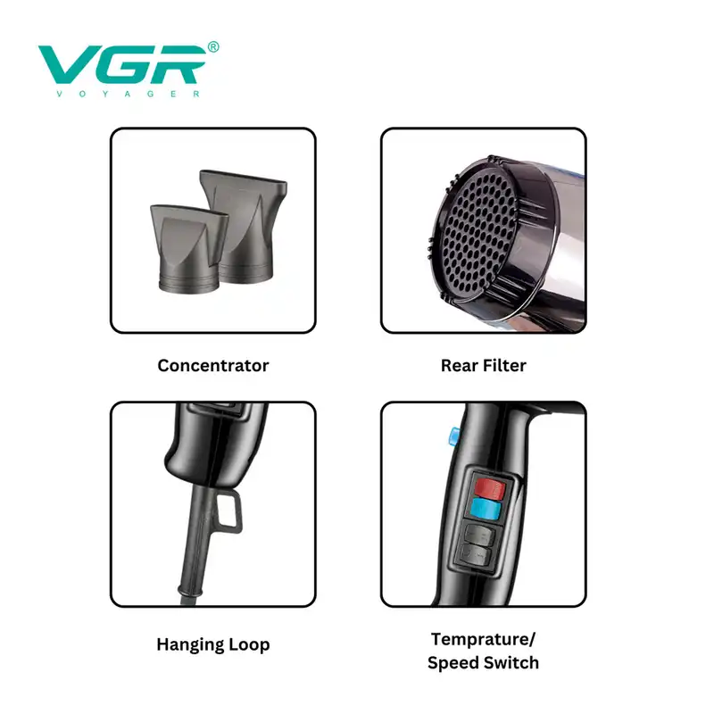 سشوار حرفه ای وی جی ار مدل 466