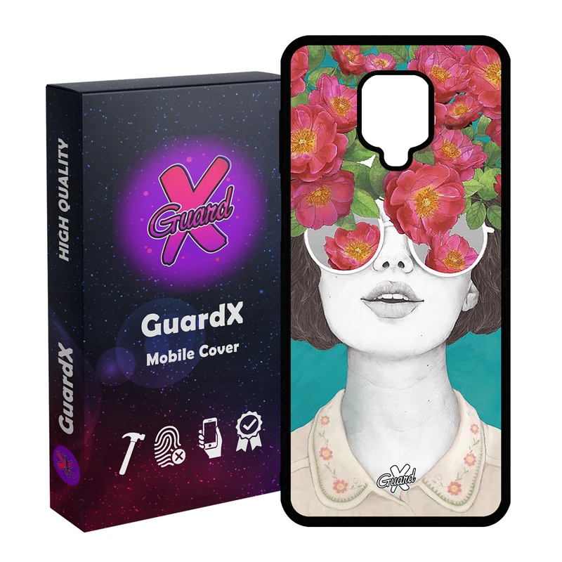کاور گارد ایکس طرح Girl مدل Glass10148 مناسب برای گوشی موبایل شیائومی Redmi Note 9S / Note 9 Pro / Note 9 Pro Max