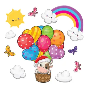 استیکر دیواری کودک تُکتم مدل بالن کد 28 مجموعه 10 عددی