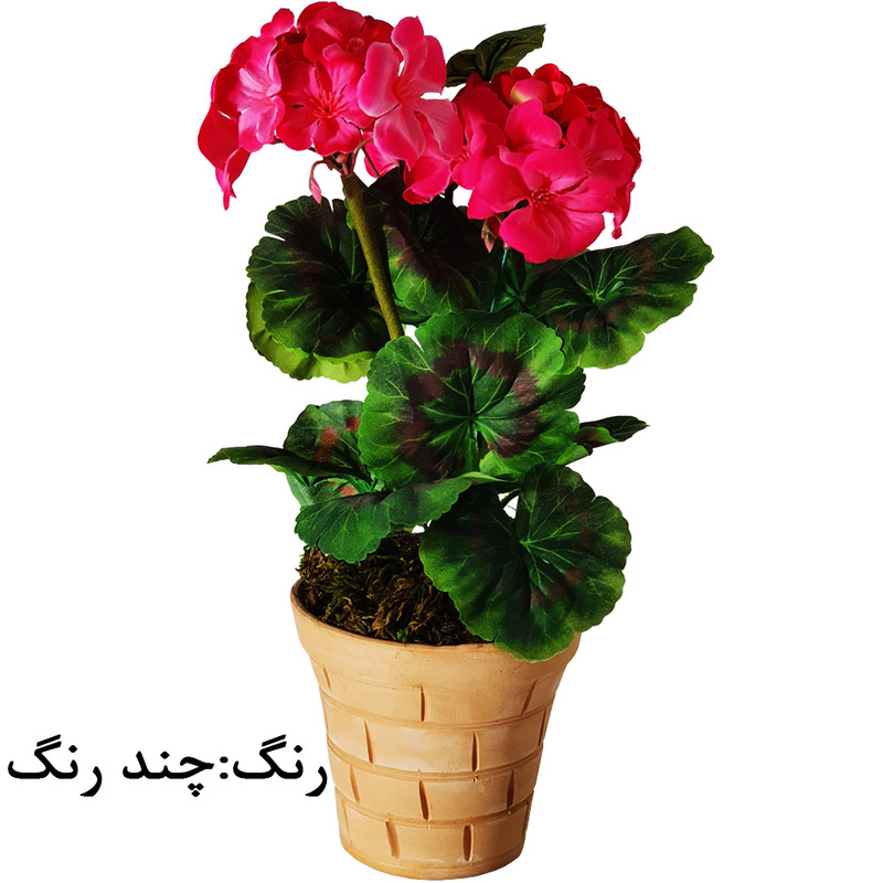گلدان به همراه گل مصنوعی مدل شمعدانی کد sh3a2 گلدان به همراه گل مصنوعی مدل شمعدانی کد sh3a2