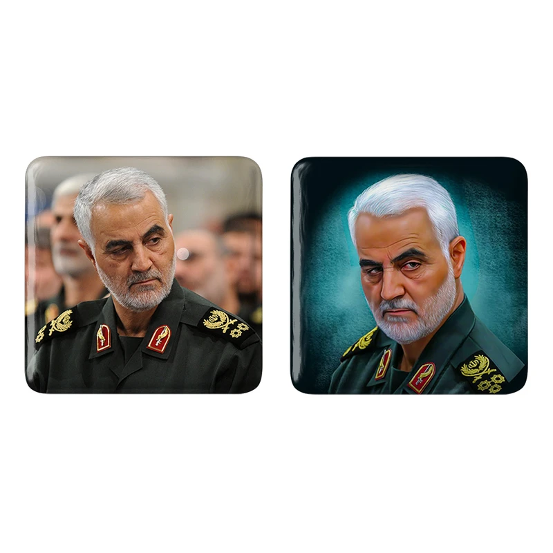 مگنت خندالو مدل سردار قاسم سلیمانی کد 26032600 مجموعه 2 عددی