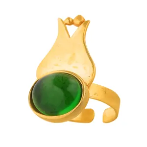 انگشتر زنانه گالری عزیزی طرح انار مدل 14644