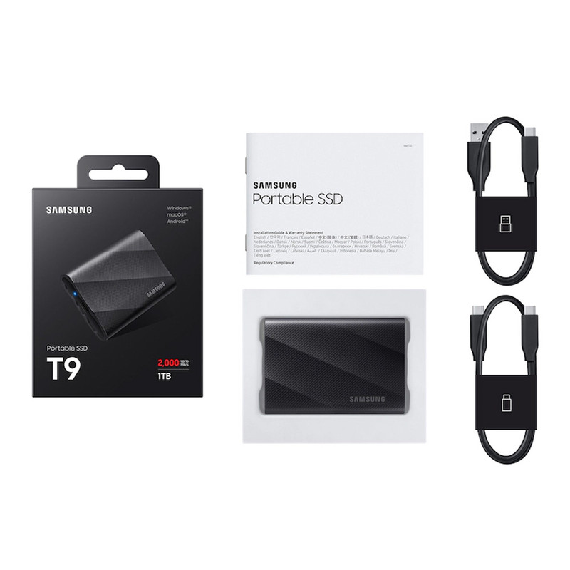 اس اس دی اکسترنال سامسونگ مدل T9 ظرفیت 1 ترابایت رابط USB 3.2 Gen2