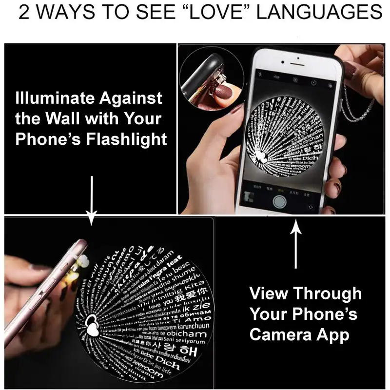 گردنبند زنانه مدل گل قلب دوستت دارم به صد زبان دنیا