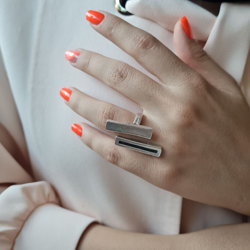 انگشتر زنانه مدل مستطیل