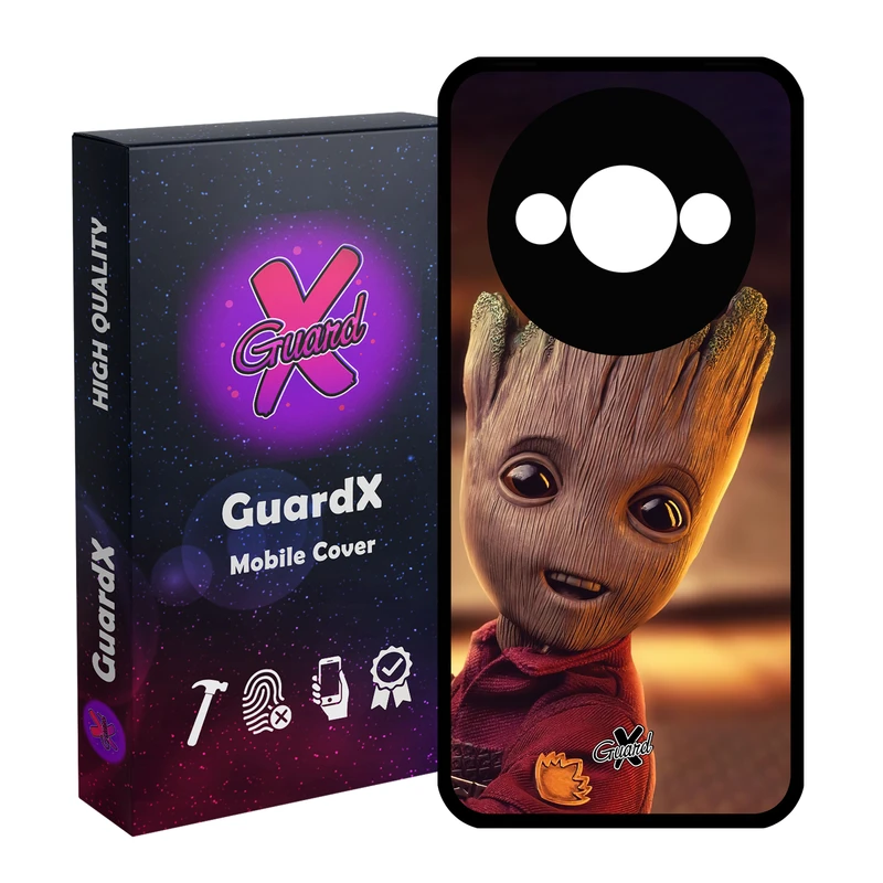 کاور گارد ایکس طرح Groot مدل Glass10479 مناسب برای گوشی موبایل شیائومی Redmi A3 4G/ A3X 4G/ Poco C61