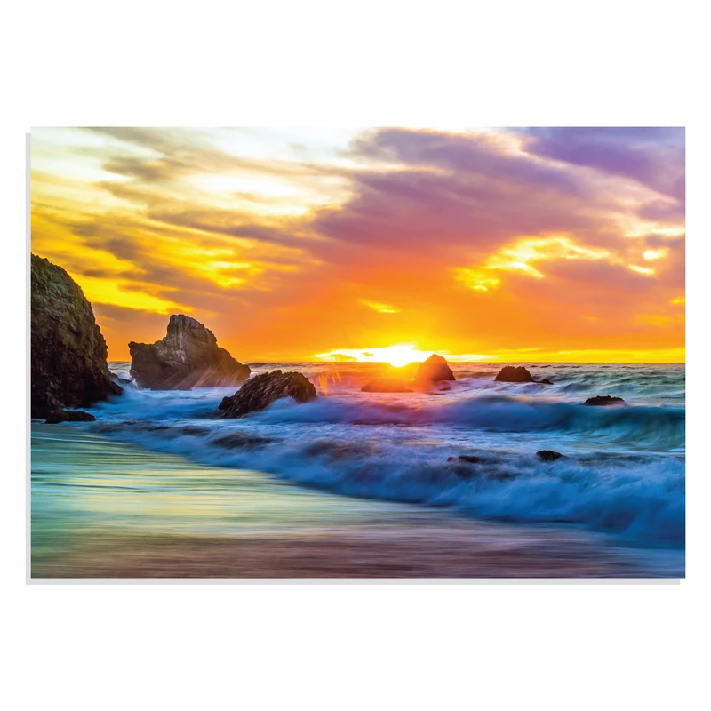 پوستر طرح غروب آفتاب ساحل دریا Sunset Seashore مدل NV0872