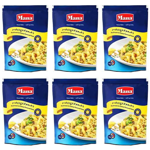 پاستا نیمه آماده با طعم قارچ و پنیر مانا - 145 گرم بسته 6 عددی