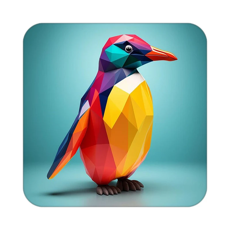 زیر لیوانی کاکتی طرح حیوانات رنگی مدل mp25266