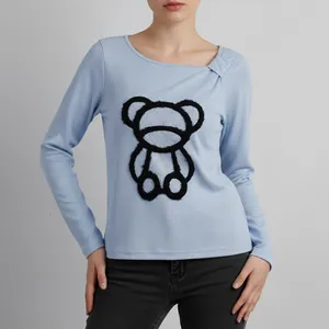 بلوز آستین بلند یقه گرد زنانه ناتوسا مدل NT844-5