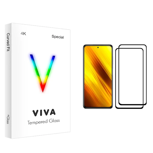 محافظ صفحه نمایش ویوا مدل 4K مناسب برای گوشی موبایل شیائومی Poco X3 NFC بسته دو عددی