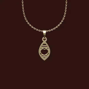 گردنبند طلا 18 عیار زنانه مدوپد مدل قلب کد X2-1-1107