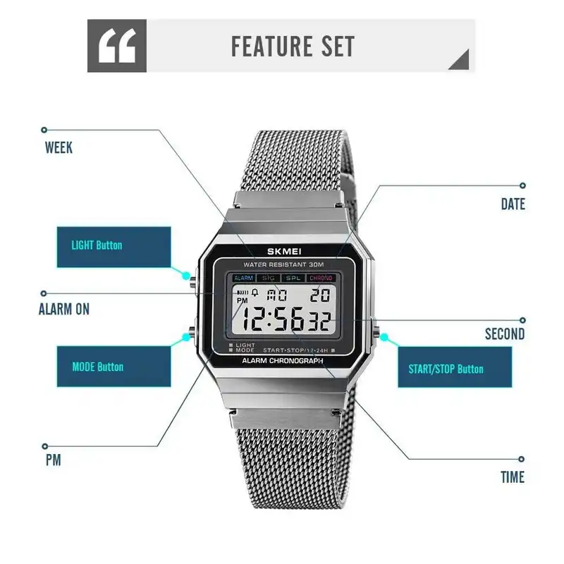 ساعت مچی دیجیتال مردانه اسکمی مدل 1660SI