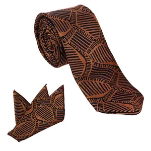 ست کراوات و دستمال جیب مردانه مدل نیوفشن کد 107